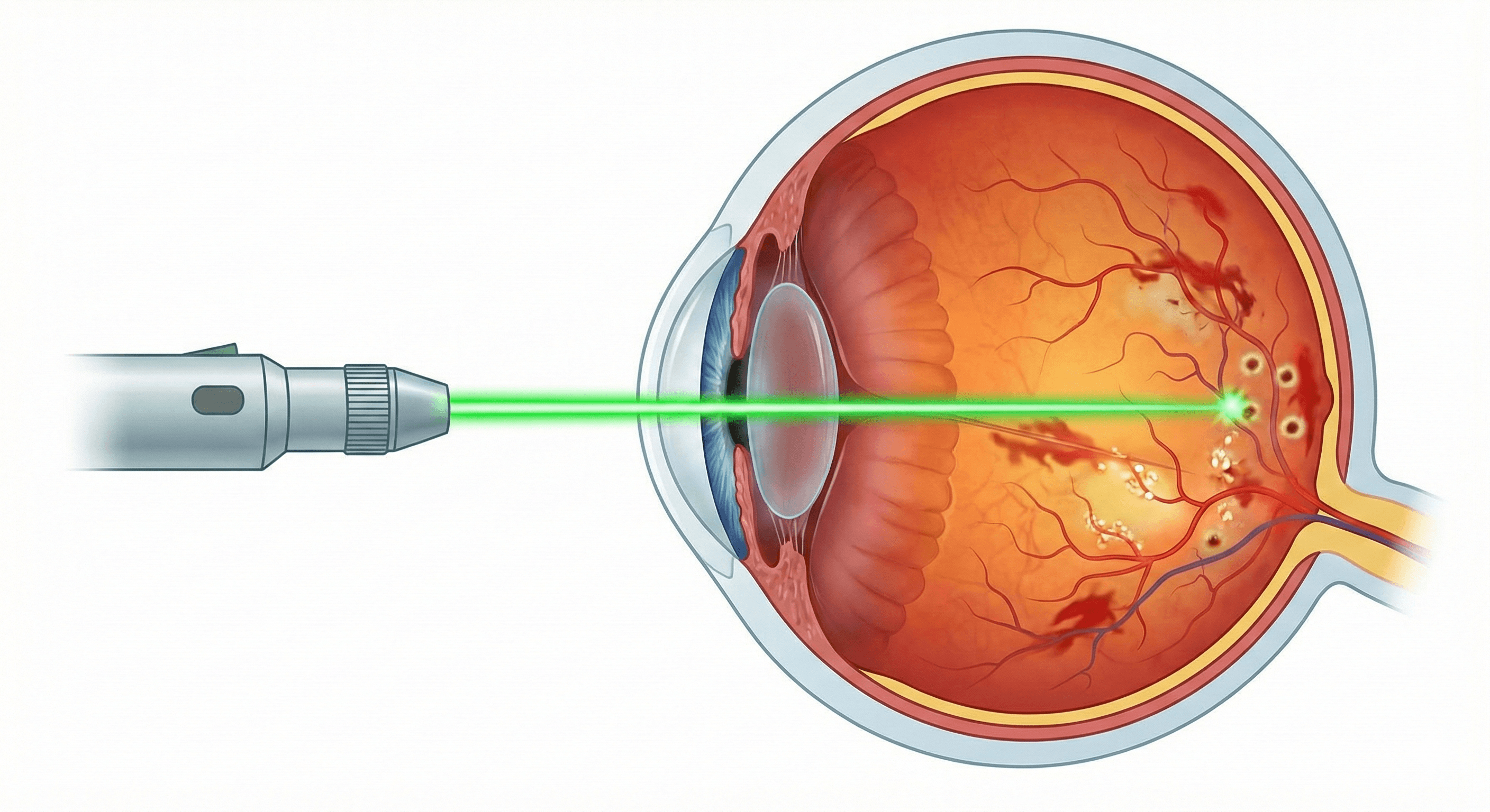 Láser en Retina por Retinopatía Diabética